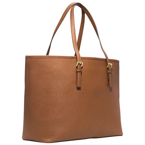 michael michael kors medium jet set multifunction saffiano tote|More.